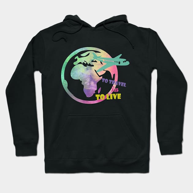 To travel is to live plane Hoodie by BoogieCreates